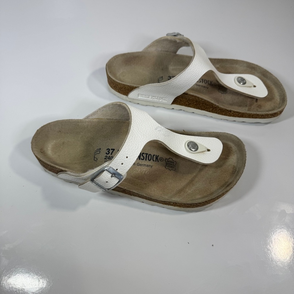 Birkenstock Gizeh White Thong Sandals Size‎ 37 (US 6-6.5)